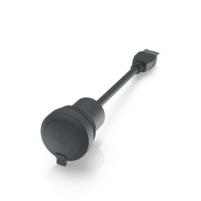 RAMO 22 F, USB，圆形卡圈, 前圈 黑色, USB 3.0 型号A 带电缆55 cm