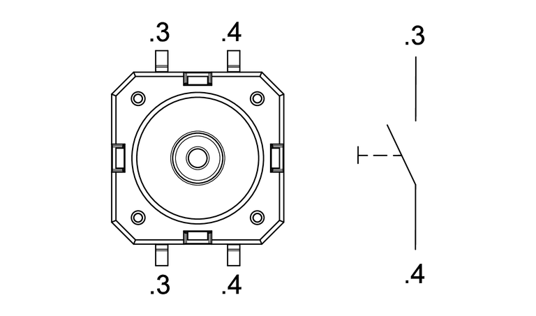 RACON 12 H，THT在外, 3.5 N, 1 常开