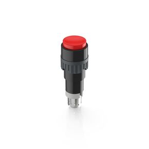 按键，9.1 mm，1开+1关, 触感的, 1 常闭 + 1 常开, 灯罩 红色