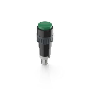 按键，9.1 mm，1开+1关, 触感的, 1 常闭 + 1 常开, 灯罩 绿色