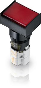 LUMOTAST 75 IP65，发光按键，方形卡圈，平灯罩, 自复位功能, 3 常闭 + 3 常开