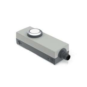 E-BOX M12，1个发光按键 FLEXLAB, M12 4-极 A-编码, 浅灰色