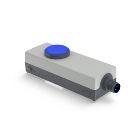 E-BOX M12，1照明灯附件, M12 4-极 A-编码, 浅灰色