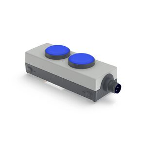 E-BOX M12，2照明灯附件, M12 4-极 A-编码, 浅灰色