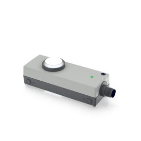 E-BOX IO-LINK, 1 个发光按键, 触感的, 前圈 银金属色, 1 常开, 灯罩 无色