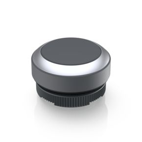 RAFIX 22 FS+按键，平灯罩，圆形卡圈, 自复位功能, 前圈 蓝色, 灯罩 蓝色