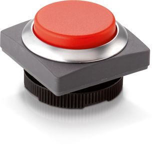 RAFIX 22 FS+按键，突起的灯罩，正方形卡圈, 触感的, 前圈 石板灰色, 灯罩 黄色
