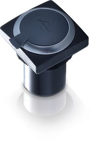 RAFIX 22 FS+USB-穿线管，正方形卡圈, 前圈 黑色, USB 2.0 型号 B