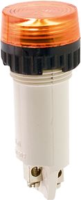带灯座的信号灯，E10，16.2mm，外壳，螺丝接口, 螺丝接口，镀镍