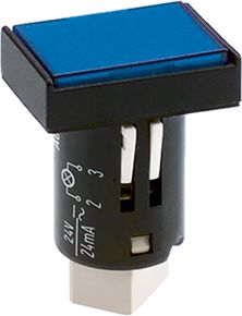 LUMOTAST FK，信号灯，方形卡圈, 灯罩 红色, 端子连接板/插座