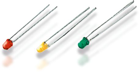 LED，THT，3 mm, 绿色, LED
