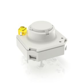 RF 15 R，金触，下部点发光1 LED, 2.9 ± 0.6 N, 发光元件 黄色, 1 常开
