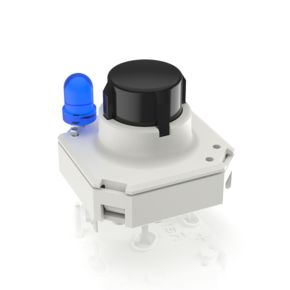 RF 15 R，金触，上部点发光1 LED, 2.9 ± 0.6 N, 发光元件 蓝色, 1 常开