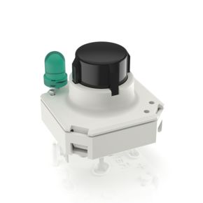 RF 15 R，金触，上部点发光1 LED, 2,9±0,6 N, 发光元件 黄色, 1 常开