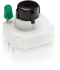 RF 15 R，银触，上部点发光1 LED, 2.9 ± 0.6 N, 发光元件 黄色, 1 常开