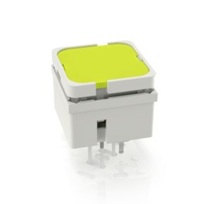 RF 15 H，金触，全发光2 LED, 2.9 ± 0.6 N, 发光元件 红 / 绿, 灯罩 黄色, 1 常开