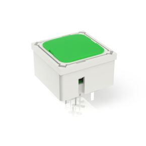 RF 15 金触，全发光, 2.9 ± 0.6 N, 发光元件 绿色, 灯罩 绿色, 1 常开