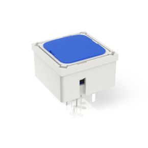 RF 15 银触，全发光, 2.9 ± 0.6 N, 发光元件 蓝色, 灯罩 蓝色, 1 常开