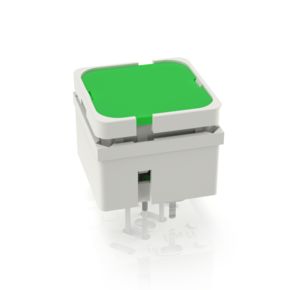 RF 15 H，金触，全发光2 LED, 2.9 ± 0.6 N, 发光元件 绿色, 灯罩 绿色, 1 常开
