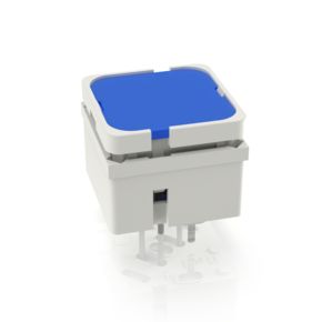 RF 15 H，银触，全发光1 LED, 2.9 ± 0.6 N, 发光元件 蓝色, 灯罩 蓝色, 1 常开
