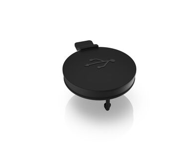 穿线管, 备用保护帽, USB, 黑色, 29.18 mm x 22.35 mm