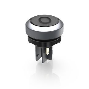 RAFIX 22 FS+, 发光按键 FLEXLAB，圆形卡圈, 触感的, 前圈 银金属色, 印字 O